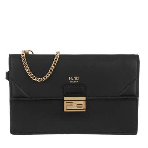 fendi black bag with gold chain|fendi horizontal box bag.